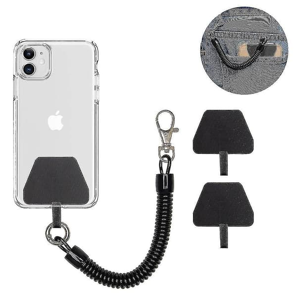 Mobiltelefon Lanyard Tether med Patch, universell Smartphone Handledsrem