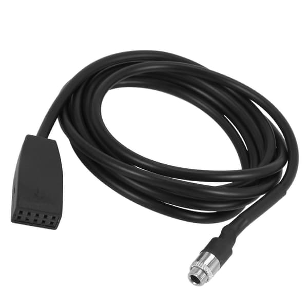 Højkvalitets Sort 10 Pin 3.5 mm Jack stik Car USB AUX IN Adapter Kabel Til E39 E53 BM54 X5 E46