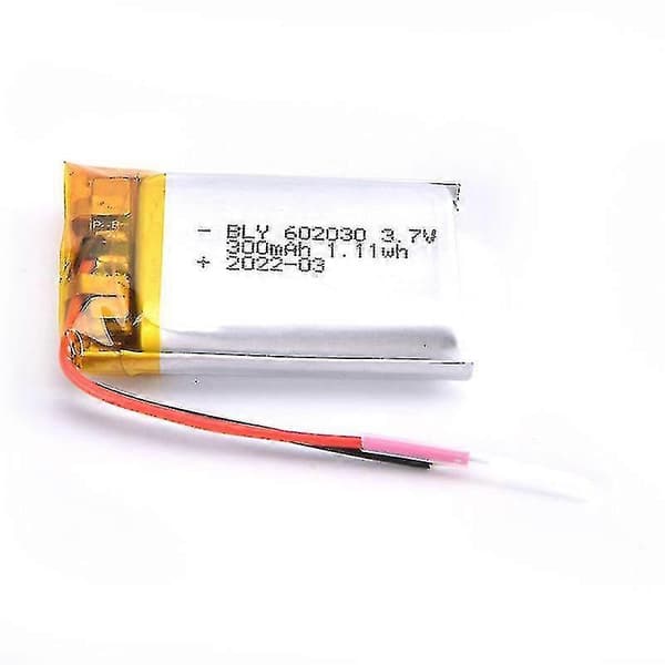 3.  7v 300mah Li-ion Batteri 602030 Litium Polymer Uppladdningsbart Batteri