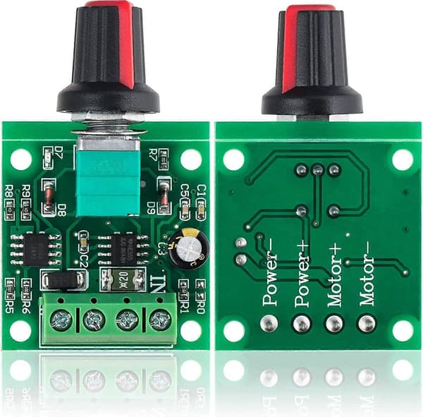 4 stk. 1,8 V 3 V 5 V 6 V 7,2 V 12 V 2 A PWM-hastighetskontroller DC-motor spenningsregulator, voltregulator LED-dimmer, justerbar kontrollbryter