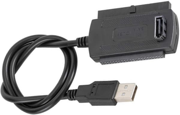 USB til IDE-adapter med rask dataoverføring for ekstern harddiskdokkingstasjon, svart