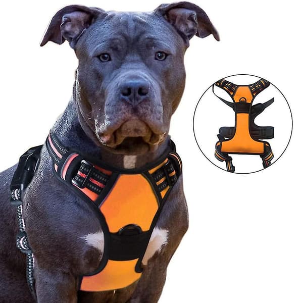 Hundesele, anti-træk kæledyrsele med 1 snorclips, justerbar blød polstring