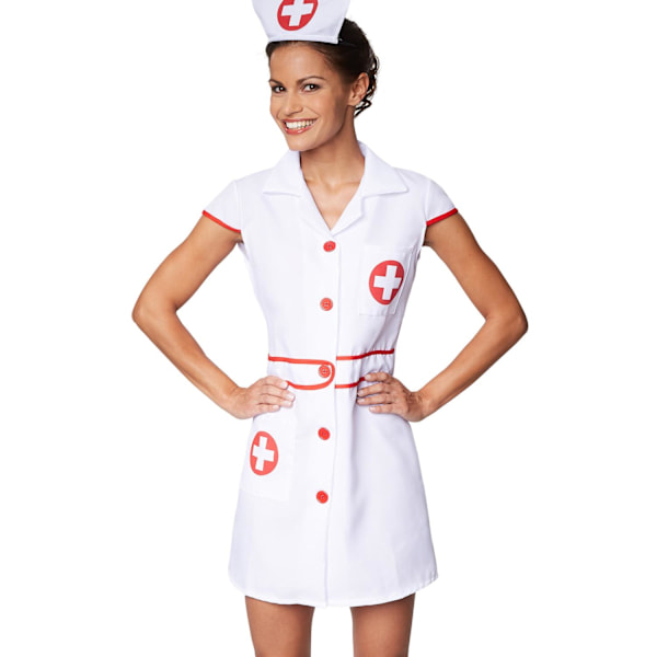 tectake sexet sygeplejerske kostume White s