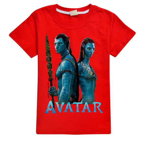 Kids Avatar 2 The Way Of Water Kortärmad 100 % bomull T-shirt T-shirt Present - Red 120CM 5-6Y