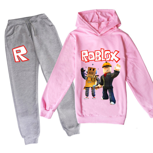 ROBLOX tecknad filmtryckt hoodieset för barntröjor 13 110cm
