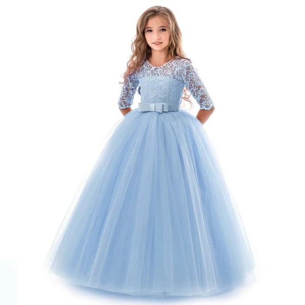 Prinsess klänning blå elegant V blue 128