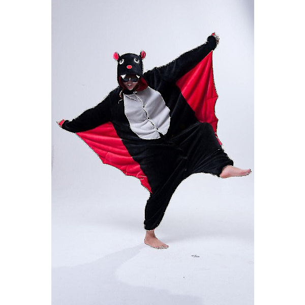 Halloween Unisex Onesie Kigurumi Naamiaisasu Hupparit Pyjamat Yöasut-9-1 - Täydellinen Lepakko 0 Bat M for 160-170cm