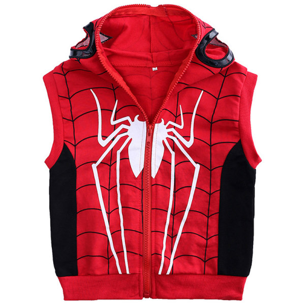 Kids Spider-Man byxor jacka långärmad tredelad set black 110cm