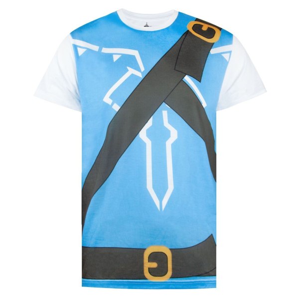 The Legend of Zelda Mens Breath Of The Wild Cosplay Cosplay TS White/Blue XXL