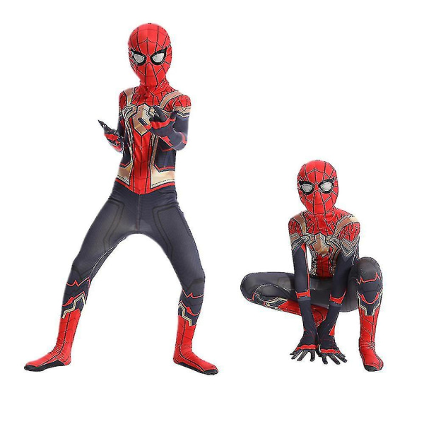 Kids Boys Spiderman No Way Home Cosplay-asu Body-setti Halloween Party Jumpsuit V black 170(165-175CM)