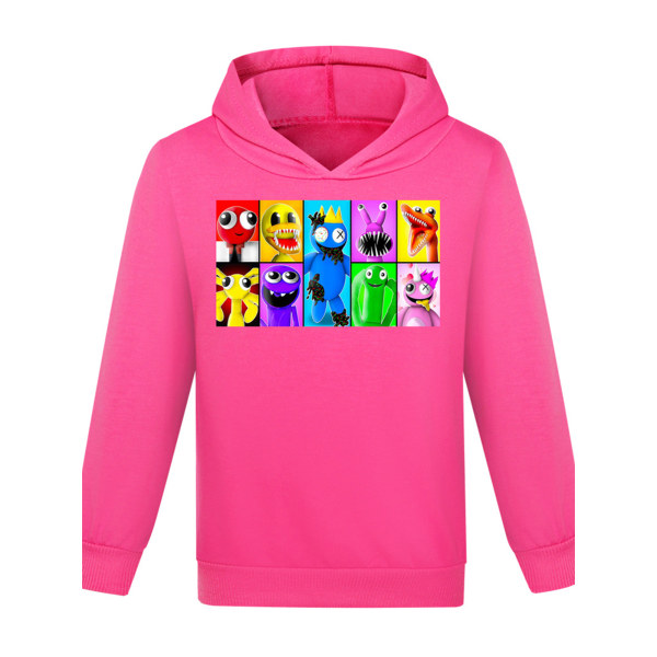 ROBLOX Rainbow Friends Hættetrøje Overdele Børne Hættetrøje Gave Rose red 130cm