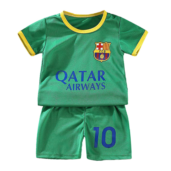Fodbold Træningsdragt Børn Drenge T-shirts Shorts Træningsdragt Sæt FC Barcelona QATAR AIRWAYS 4-5 år = EU 98-110
