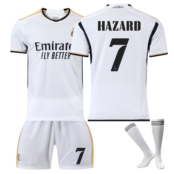 23 Real Madrid hjemmefotballdrakt nr. 7 Hazaed-draktersett #20