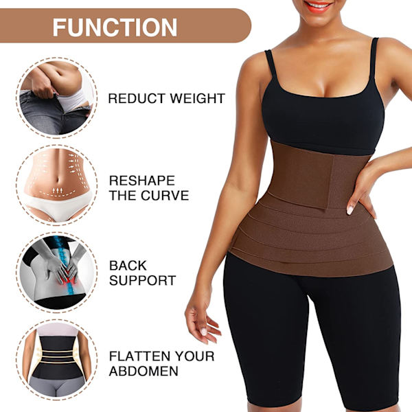 Waist trainer Kvinnor Träning Midjeelastiskt magband red 6m