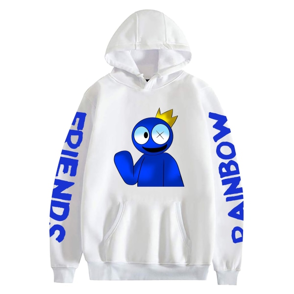 Roblox Rainbow Friends Hoodie Pullover Rainbow Friends Hoodie med trykt Varme klær Hvit 5 CNMR XS