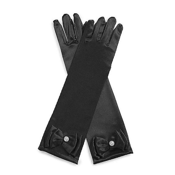 Onsdags Addams Klänning Cosplay Kostym Barn Flickor Fest Svarta Klänningar Onsdags Halsband Mask Peruk (ilmainen frakti) only Gloves 150cm