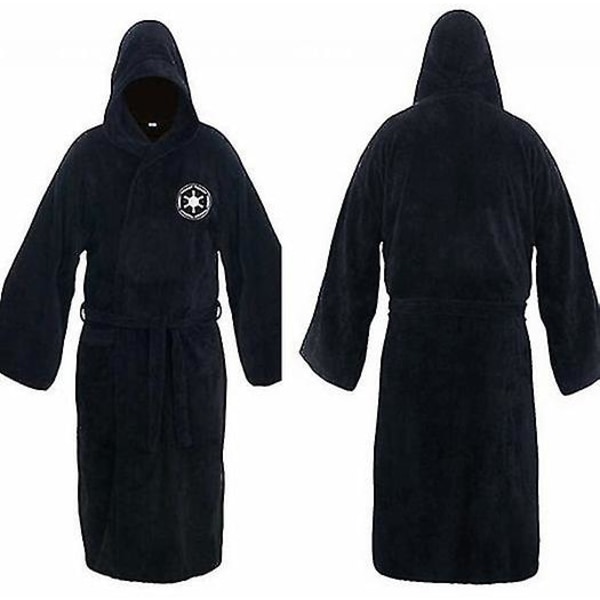 Star War Morgenkåpe Jedi Sith Hood Robe Cloak Fleece kjole black L