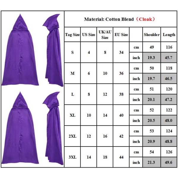 Teen Titans Raven Cosplay Party Costume Bodysuit med Cape Set 2XL