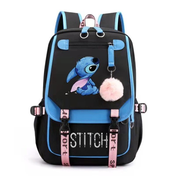 stitch ryggsäck barn ryggsäckar ryggväska med USB uttag 1st 0 blå 2