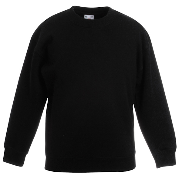 Fruit Of The Loom Kids Unisex Klassisk 80/20 Set-In Sweatshirt ( Black 3-4