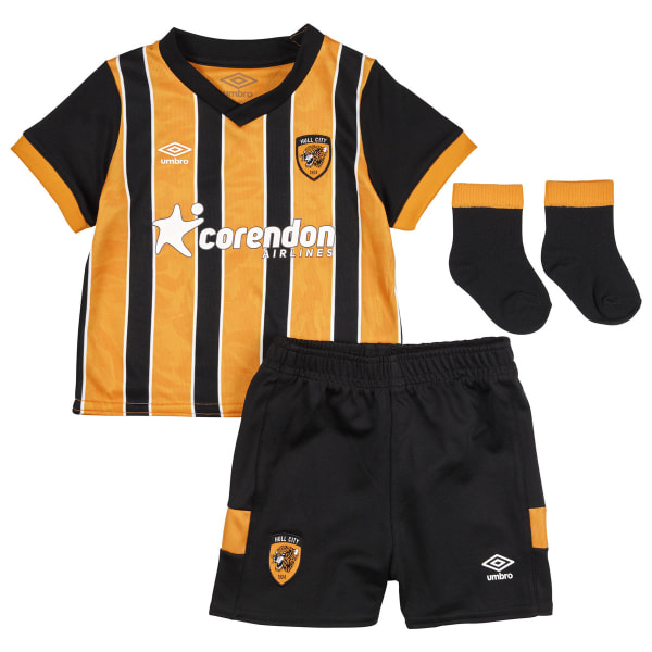 Hull City AFC Baby 22/23 Umbro Fodboldsæt 3-6 måneder Sort/Eller Black/Orange 3-6 Months