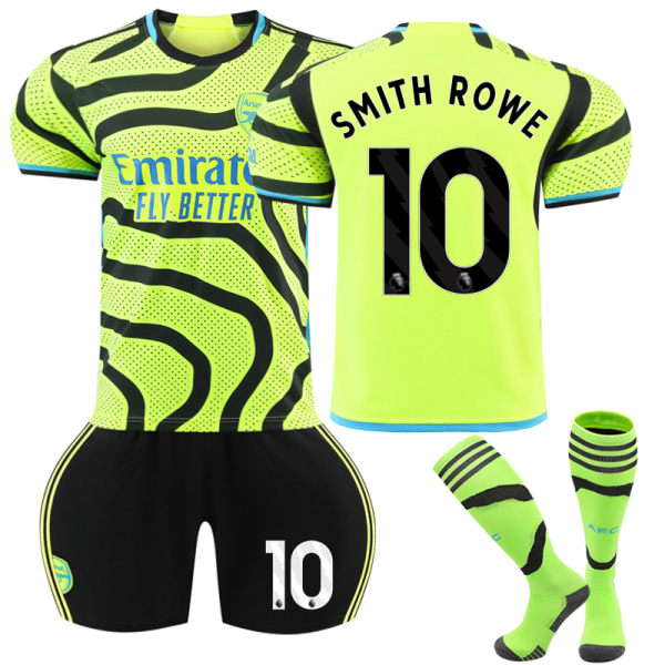 23-24 Arsenal Udebane fodboldtrøjesæt til børn nr 10 SMITH ROWE 6-7 Years