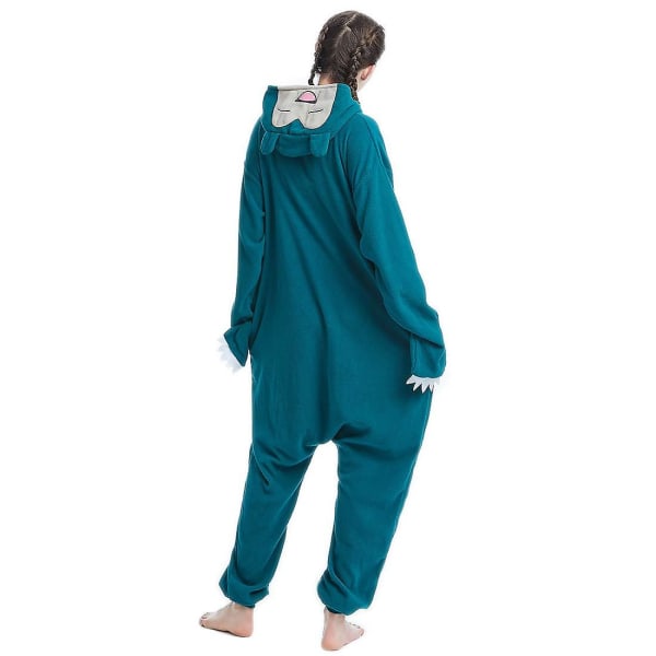 Reedca Snorlax Voksen Onesie Halloween Cosplay Kostymer Anime Pyjamas for kvinner og jenter Knappelukking 2 XL