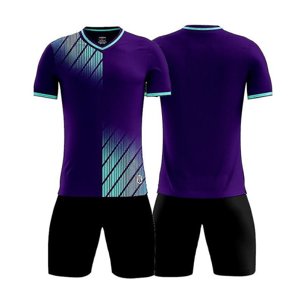 New Trend Fodboldtrøje til mænd Fodboldtræningsdragter Sportstøj Lilla D8857 XS