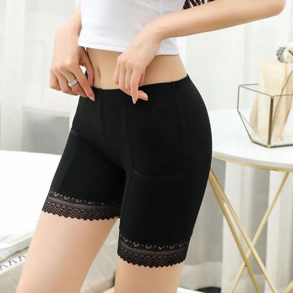 Uudet Safety Short Pants Naisten alusvaatteet Varkaudenestohousut Puuvilla Black XL