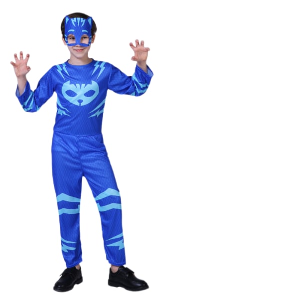 Halloween Muscle Costume Cosplay Barnens Hulk Costume Avengers Anime Costume (Pyjama Man Blue + Mask) S