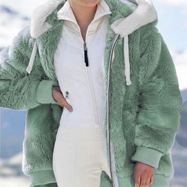 FurHoode for kvinner LoosCoaParkJacket Hettegenser green S