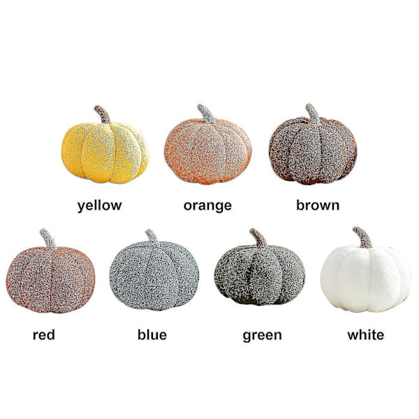 Halloween gresskar pute dekor, gresskar plysj pute fleece fylte gresskar dekorasjon Halloween gresskar pute pute til sofa, myk Halloween pumpe green 7.87*3.93in