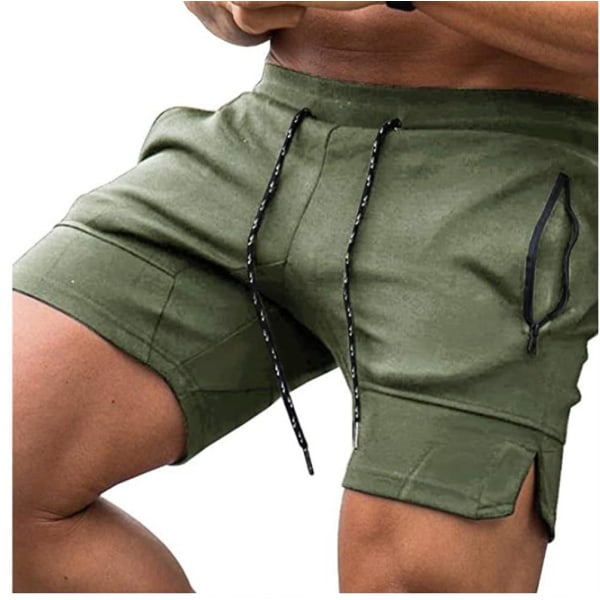 Herrshorts med dragkedjefickor för män i flera färger Army green M