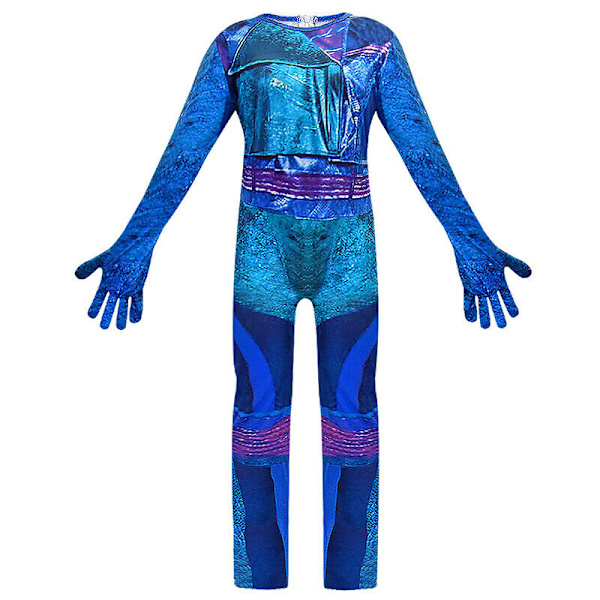 Descendants 3 Audrey Mal Cosplay Costume Jumpsuit for jenter 9-10 år Blå 11-12 Years
