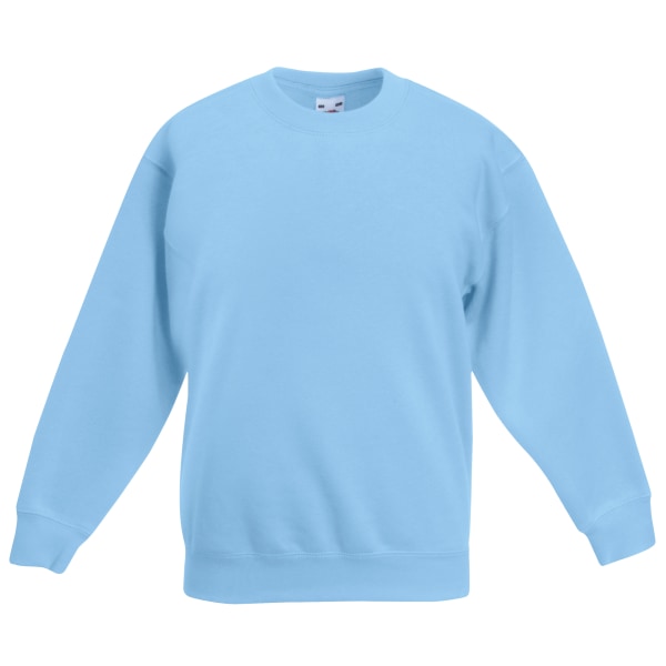 Fruit Of The Loom Kids Unisex Classic 80/20 Set-In Sweatshirt ( Sky Blue 12-13