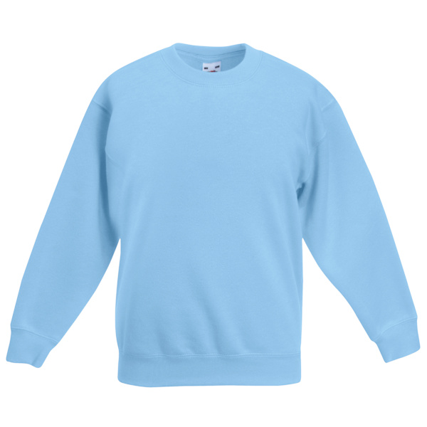 Fruit Of The Loom Kids Unisex Klassisk 80/20 Set-In Sweatshirt ( Sky Blue 5-6