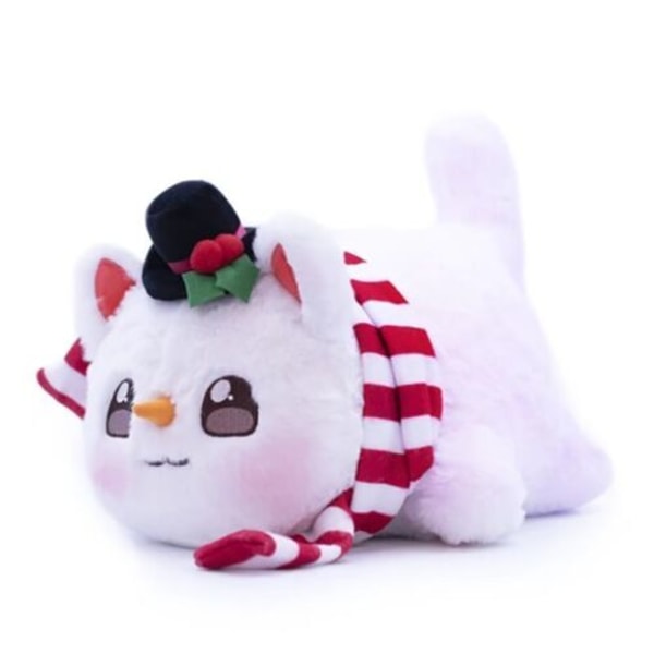 Meemeows Food Aphmau Cat Doll täytetty lelu Pehmonuket Donitsi 25cm Snowman