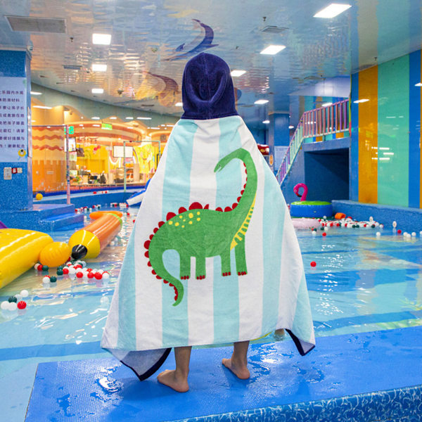 Extended Kids Bath Beach Pehmeä puuvillainen froteepyyhe sarjakuva No.02