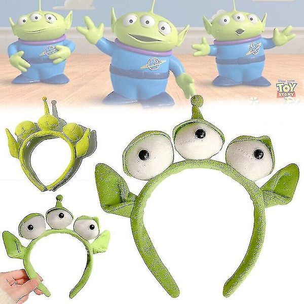 Toy Story Alien Grøn Pandebånd Øjenæble Monster Plysbeklædning Tilbehør Cosplay