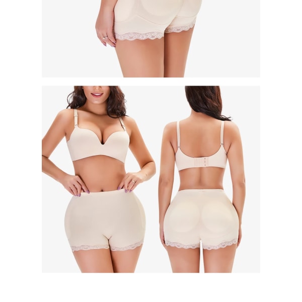 Polstret rumpeløfter Korrigerende undertøy Butt Enhancer Body Shaper Modelleringsstropp Fake Hip Shapwear Undertøy Push Up Truser Skin 0 Skin XXL