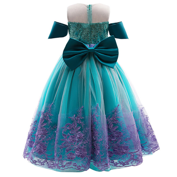 Lilla sjöjungfrun Ariel Tyll Princess Dress Cosplay Kostym 6-7 Years