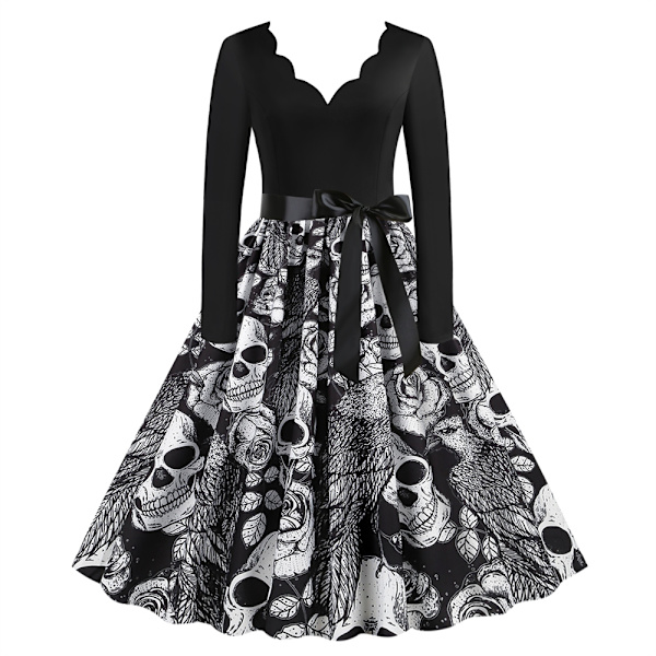 Kvinder vintage 1950'er Rockabilly Ball Party Swing Dress E L