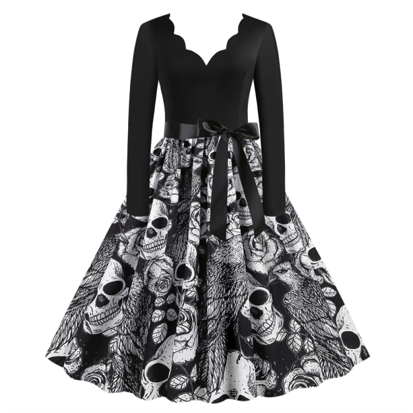 Naisten vintage 1950-luvun Rockabilly Ball Party Swing -mekko E XL