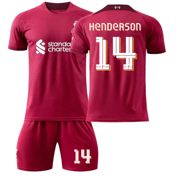 22 Liverpool fodboldtrøje NR. 14 Henderson trøje #S