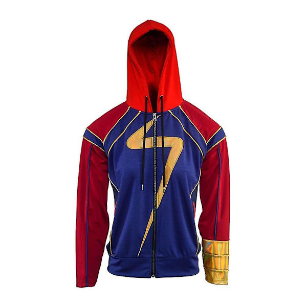 Ms. Marvel Cosplay hættetrøje med lynlås til kvinder Multicolour X Large