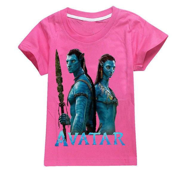 Kids Avatar 2 The Way Of Water Kortærmet 100 % bomuld T-shirt T-shirt gave - Rose 130CM 6-7Y