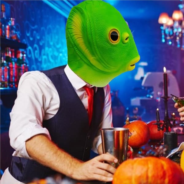 Fish Head Cover Lett dyrehodeplagg tilbehør til fester Red