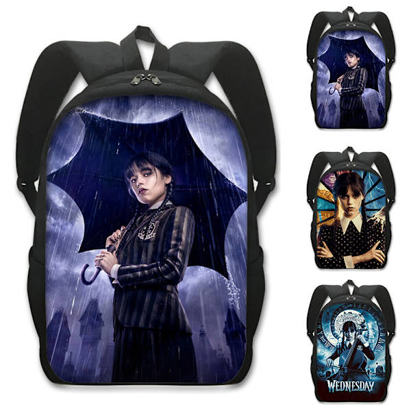 Keskiviikko Addams perheen reppulaukut Lompakot Nevermore koululaukku B