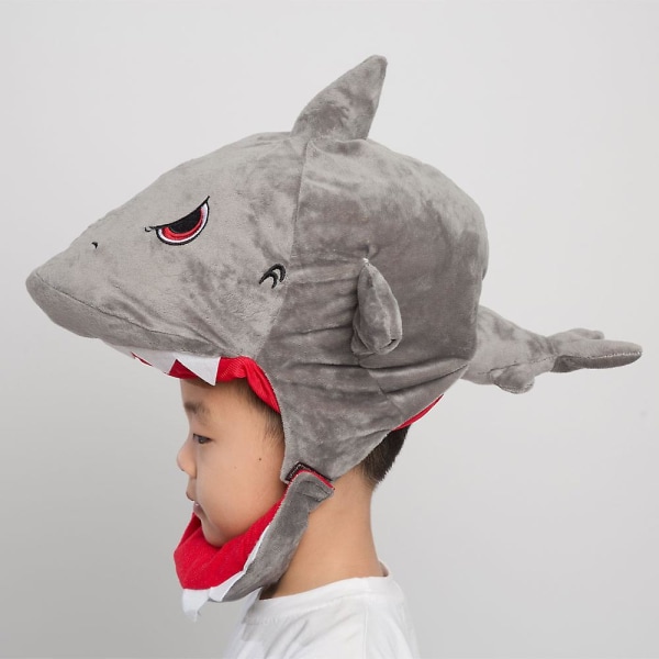 Nyhed Animal Shark Head Cover Hovedbeklædning Til Børn Børn Voksen Halloween Nyhed Fest Cosplay Fancy Dress