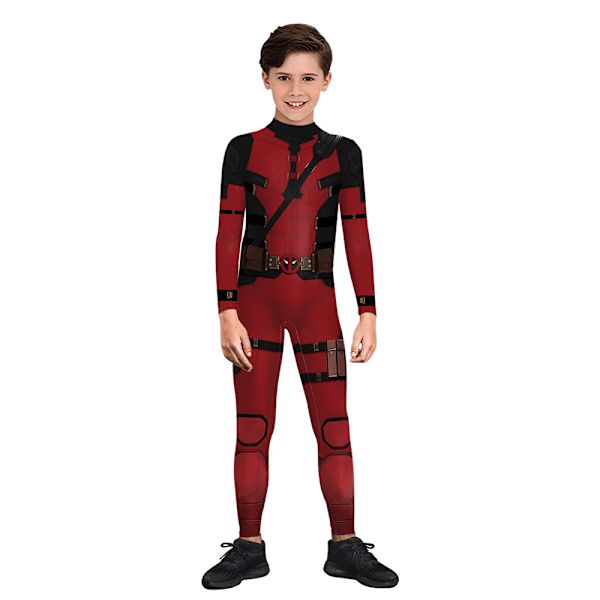 Menn Deadpool 3 Wolverine Jumpsuit Bodysuit Cosplay Kostyme Halloween Drakt Outfit Rød Red 2XL